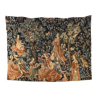 French Tapisseries Du Lion “La Scène Galante” Tapestry | Circa 1950 For Sale