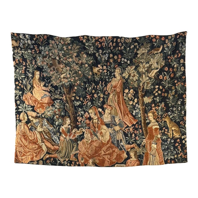 French Tapisseries Du Lion “La Scène Galante” Tapestry | Circa 1950 For Sale