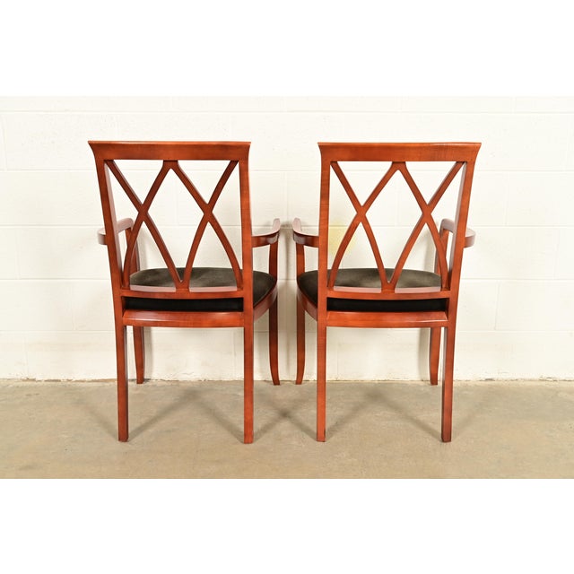 Bernhardt Regency Carved Mahogany Armchairs | Pair For Sale - Image 13 of 16