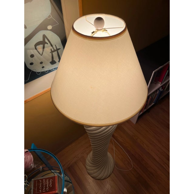 Postmodern 1980s Dynasty Post Modern Plaster Floor Lamp For Sale - Image 3 of 10