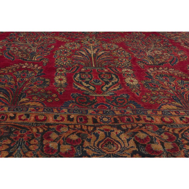 Early 20th Century Antique Persian Sarouk Rug, 08'11 X 11'08 For Sale - Image 5 of 10