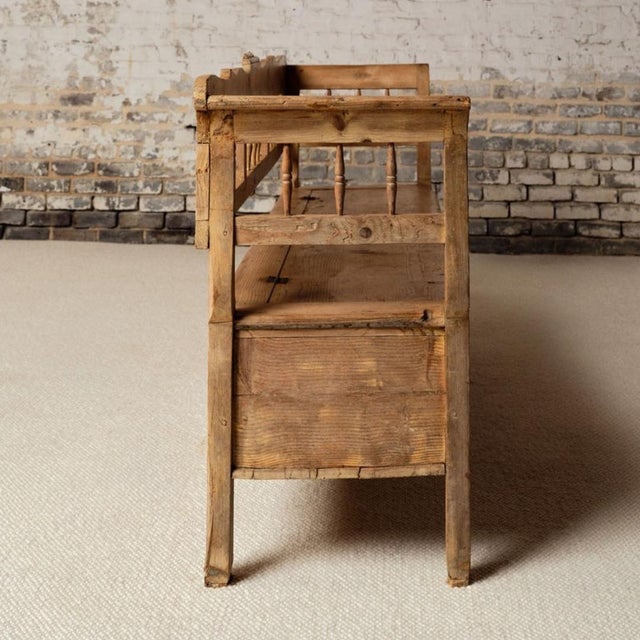 19th Century French Alsace Farm Bench For Sale - Image 4 of 12