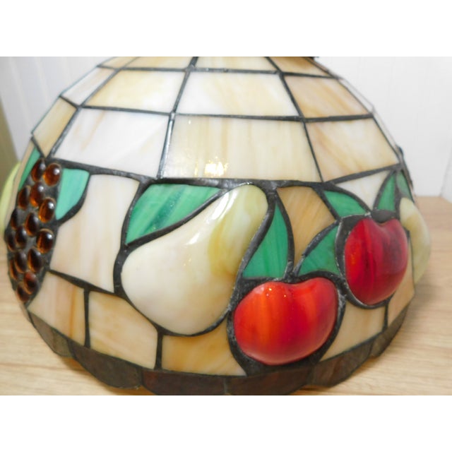Vintage Slag Glass Pendant Light Fruit Motif For Sale - Image 10 of 17