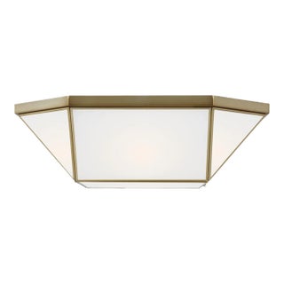 Suzanne Kasler By Visual Comfort Studio Morrison 4-Light Flush Mount in Satin Brass For Sale