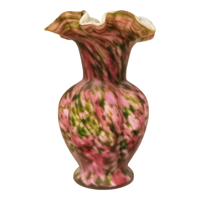 Vintage Fenton Vasa Murrhina Vase For Sale