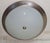 Vintage Ceiling Lamp with White Glass Shade on a Stainless Steel Mount, 2000s For Sale - Image 4 of 7