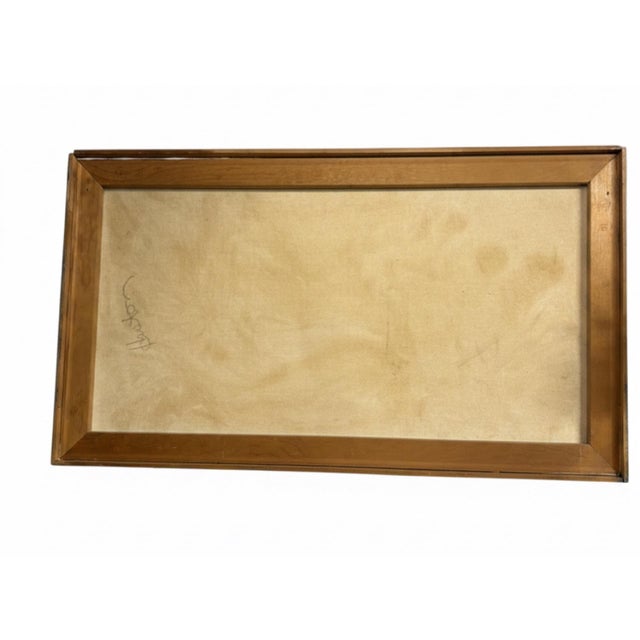 Wood Mid-Century Modern Abstract Botanical Oil on Canvas Painting by Heston For Sale - Image 7 of 7