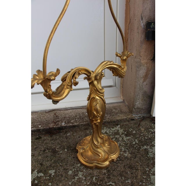 Metal Antique Bronze Lamp Base by Lelievre and Susse Frères, 1800s For Sale - Image 7 of 9