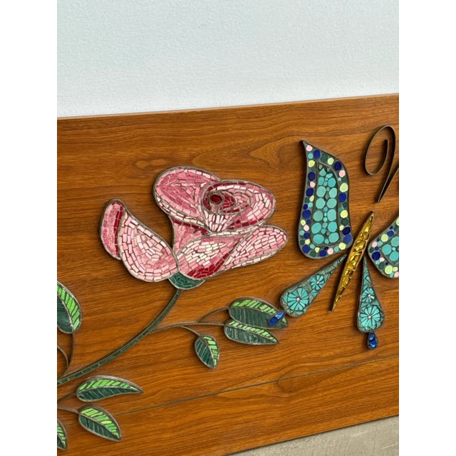 Modernist Tile Art on Walnut For Sale In Los Angeles - Image 6 of 6