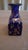 Mid-Century Modern Murano Style Cobalt Blue Glass Vase With Gold Flecks – Mid Century Modern Decorative Accent For Sale - Image 3 of 11