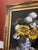 Lovely still life featuring sun flowers and hydrangeas in a blu and white vessel. Great ornate frame. Singed. Immaculate...