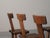 Wood Vintage Brutalist Handcrafted Chestnut Chairs, France, 1970, Set of 6 For Sale - Image 7 of 18