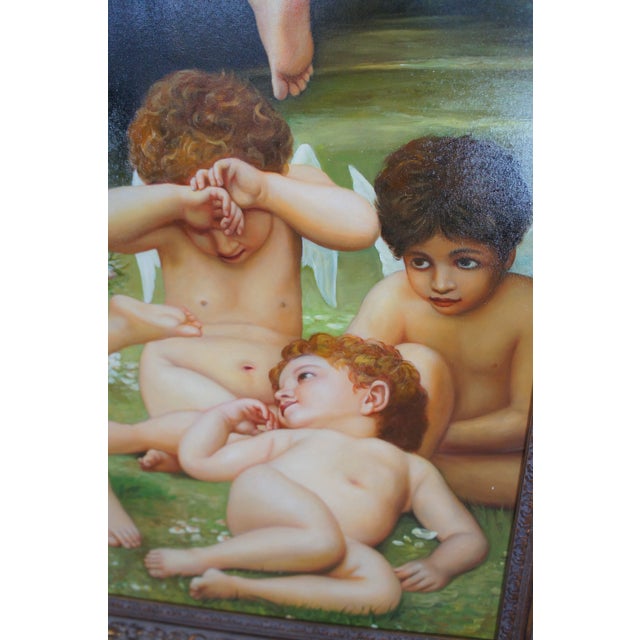 The Return of Spring Neoclassical Nymph Oil Painting After William-Adolphe Bouguereau For Sale - Image 6 of 12