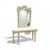 Hollywood Regency Style Italian Carved Ribbon Mirror & Stone Console Table For Sale - Image 4 of 10