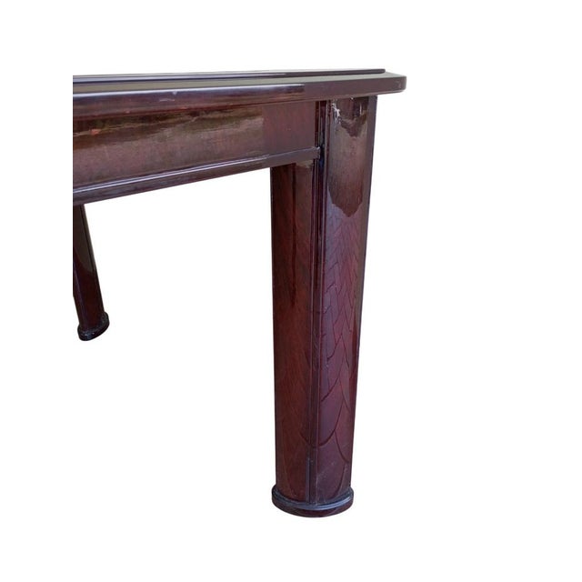 Art Deco Square Table with Glass Top, France, 1960s For Sale - Image 4 of 12