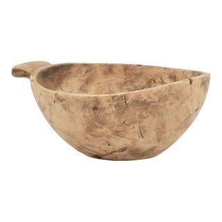 Bleached Swedish Lapland Ale Bowl With Handle For Sale