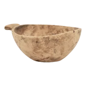 Bleached Swedish Lapland Ale Bowl With Handle
