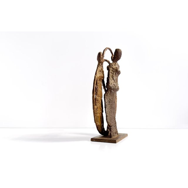 Aristide Patsoglou, Greek Sculpture with Brown Patina, 1980s, Bronze For Sale - Image 4 of 12