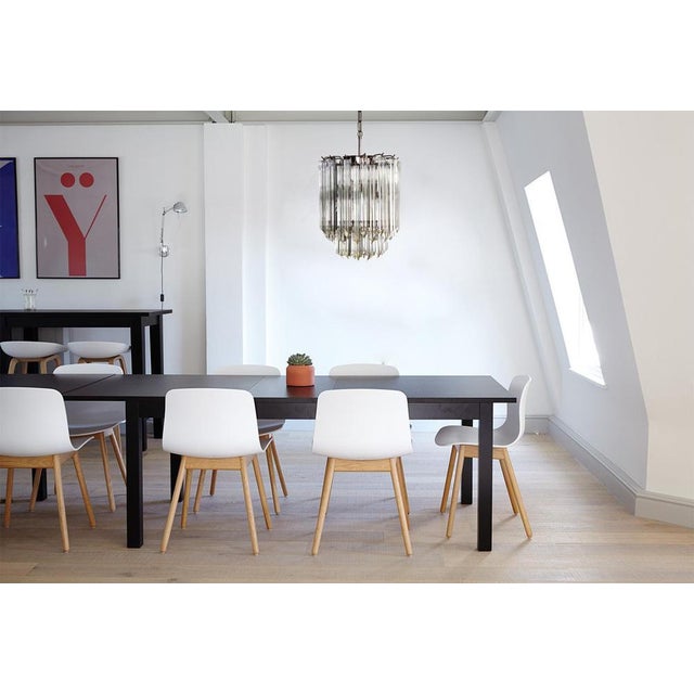 Transparent Prism Triedri Murano Chandeliers in Venini Style, 1990, Set of 2 For Sale - Image 14 of 16