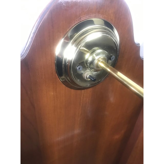 Curved Willett Tall Walnut Nightstands With Lights, Mid-Century Modern - Set of 2, 1938 For Sale - Image 9 of 12