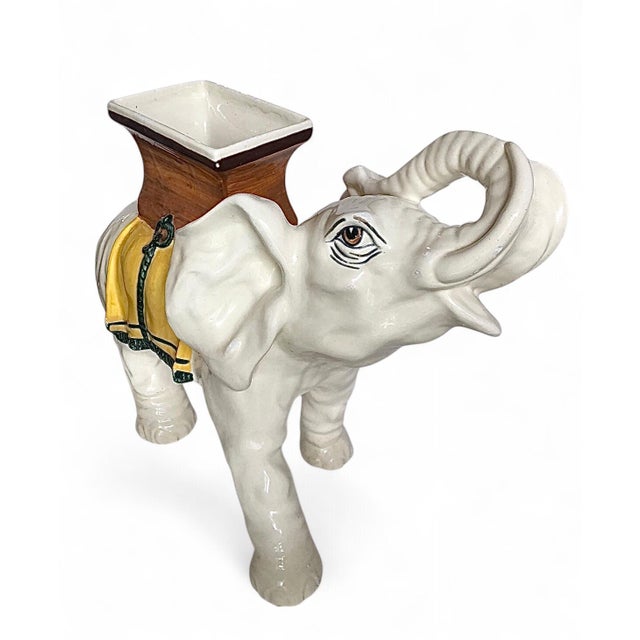 1960s Hollywood Regency Elephant Planter For Sale - Image 11 of 11