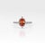 2020s Padparadscha Sapphire Halo Ring With Natural Diamond Accents in Solid 14k Gold, Size 6.75 For Sale - Image 5 of 10
