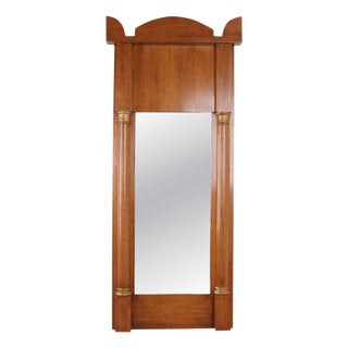 Mirror in Light Mahogany with Columns and Gilt Details, 1860s For Sale