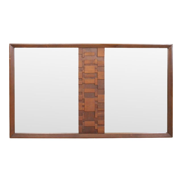 Brutalist 'Staccato' Mirror by Lane Furniture For Sale