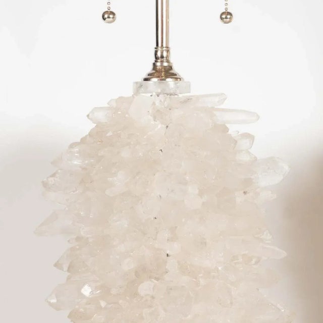 "Aggregate" Rock Crystal Table Lamps by Spark Interior - a Pair For Sale - Image 4 of 9