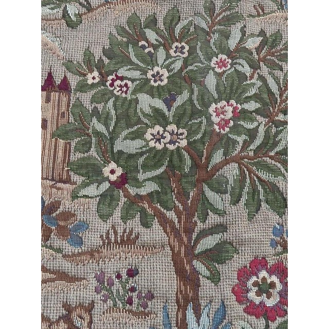1950s Vintage Medieval French Aubusson Style Jacquard Tapestry, 1950s For Sale - Image 5 of 18