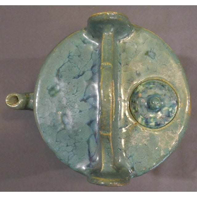 Early 20th Century Chinese Emerald Green Glazed Shiwan Pottery Well Bucket Form Water Pot For Sale In New Orleans - Image 6 of 8