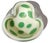 Beautiful and rare, vintage Murano hand blown white surface with green spots and gold flecks Italian art glass bowl /...