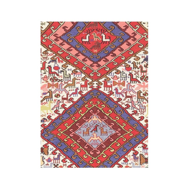 Persian Vintage Persian Sumak Rug 3'8'' X 6'5'' For Sale - Image 3 of 3