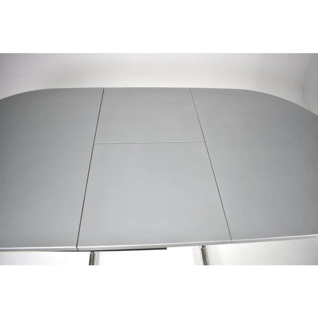 1960s French Extendable Kitchen Formica and Chrome Dining Table For Sale - Image 4 of 12