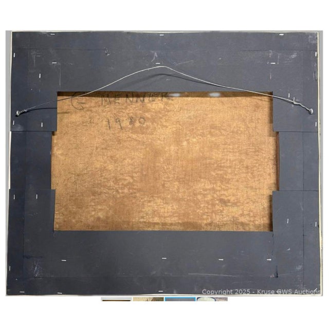 Large Still Life Oil Painting by G. Menner 1920 For Sale In Los Angeles - Image 6 of 7