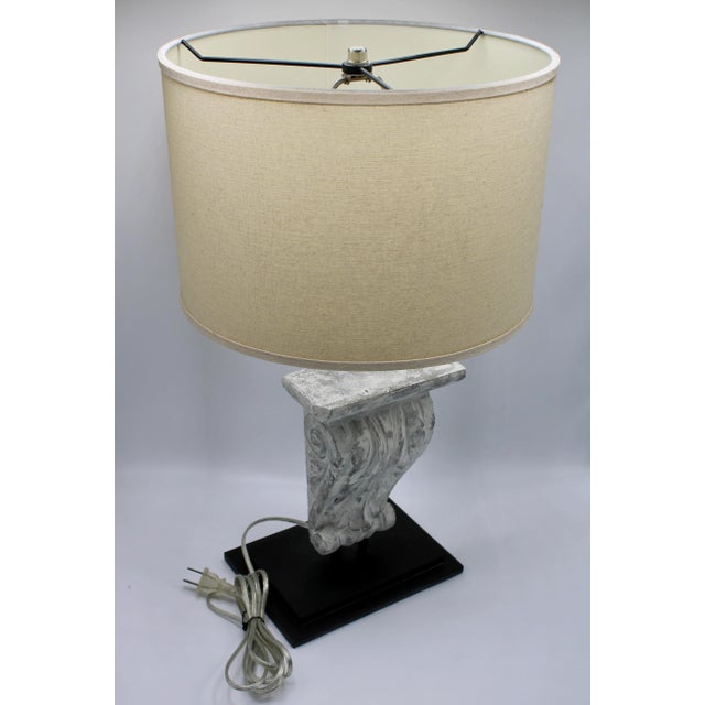 White Architectural Restoration Hardware Style Corbel Lamp For Sale - Image 8 of 13