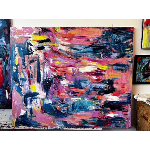"What You Seek" Large Format Contemporary Abstract Mixed Media Painting by Monica Shulman For Sale - Image 9 of 12