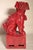 Pair of Large Maroon Color Foo Dogs For Sale In Los Angeles - Image 6 of 10