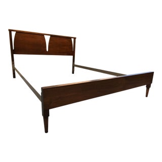 1961 Vintage Mid Century Modern Full Bedframe For Sale