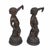 Pair of patinated bronze sculptures of Bacchus with grapes - late 19th century. Pair of decorative sculptures in patinated...