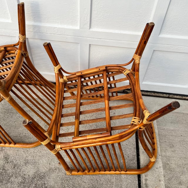 Late 20th Century Vintage Rattan Barrel Chairs a Pair Chairish