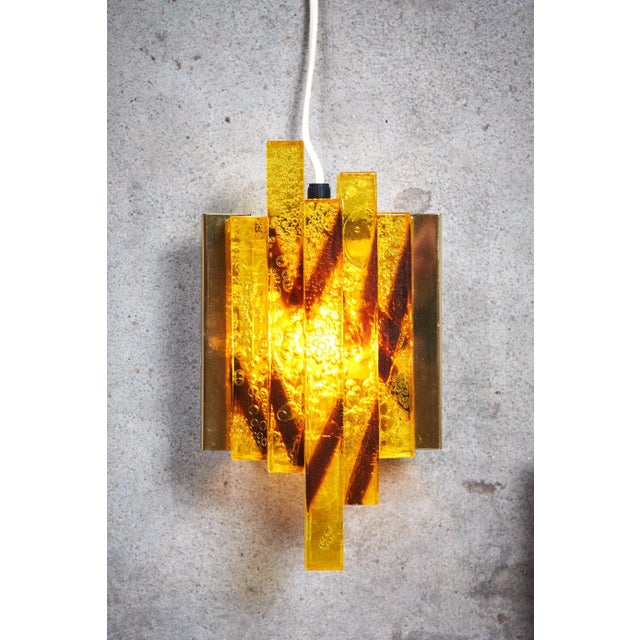 Mid-Century Danish Crystal Glass Sconces, Set of 2 For Sale - Image 4 of 7