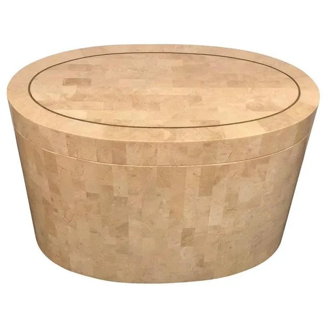 Mid-Century Modern Expandable Tessellated End Table in the Style Enrique Garcel For Sale - Image 9 of 9