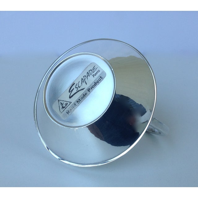 Mid-Century Modernist French "Escapade" Silver Plate Coffee & Sugar - a Pair For Sale - Image 11 of 11