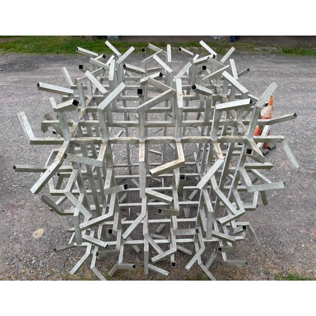"Bristling"— Large Abstract Aluminum Sculpture, Herbert Simon 1975 For Sale - Image 11 of 12