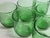 Late 20th Century Pressed Green Leaf Lowballs- Set of Six For Sale - Image 5 of 12