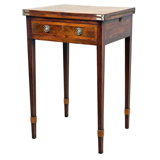 Georgian Mahogany Patience Card Game Table, 1780 For Sale - Image 14 of 14