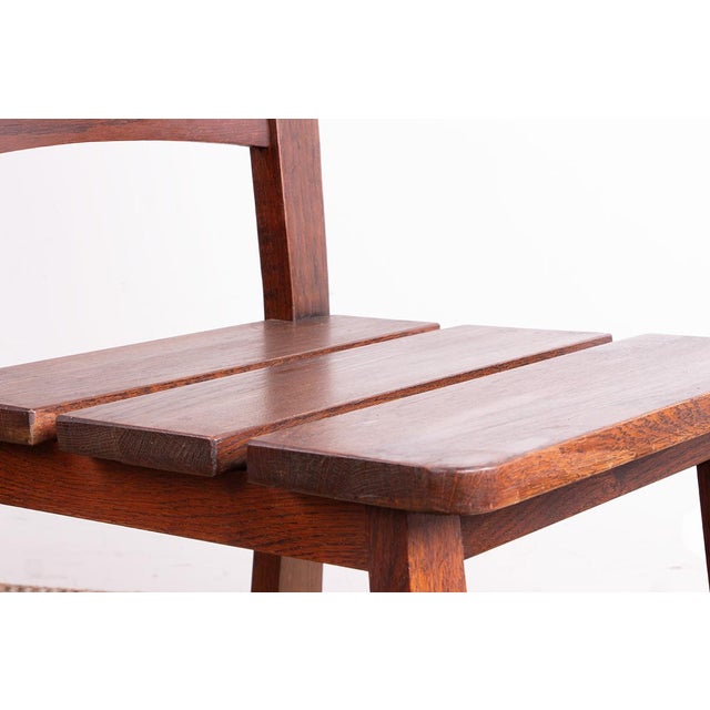 Large Brutalist Chairs in Oak from René Gabriel, 1950s, Set of 6 For Sale - Image 11 of 18