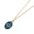 Blue Enamel Evil Eye Minimalist Gold Protective Necklace For Sale In Miami - Image 6 of 8