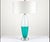 Mid-Century Modern Vintage Murano Glass Lamps Aqua White For Sale - Image 3 of 8
